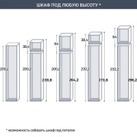 Каркас шкафа Лион 80x232.2x54.5 см ЛДСП цвет белый