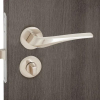 Дверные ручки 381 SN, с запиранием, комплект, цвет никель
