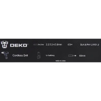 Дрель-шуруповерт аккумуляторная Deko GCD12DU3 063-4097, 12 В Li-ion 2x1.5 Ач