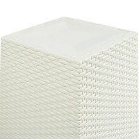 Кашпо для цветов Idea Ротанг 32x32x56.5 см v 18 л пластик белый