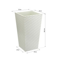Кашпо для цветов Idea Ротанг 32x32x56.5 см v 18 л пластик белый
