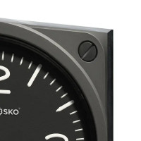 Часы настенные Artabosko Морис 1 квадратные стекло цвет черный бесшумные 30x30 см