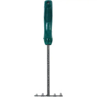 Грабли садовые Новосад 33см пластик цвет серый