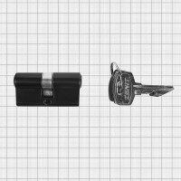 Цилиндр Зенит МЦ1-5-60, 30x30 мм, ключ/ключ, цвет черный