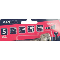 Цилиндр Apecs Pro, 45x35 мм, ключ/вертушка, цвет золото