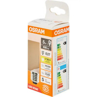 Лампа светодиодная Osram В E27 220/240 В 5 Вт свеча 600 лм теплый белый свет