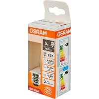 Лампа светодиодная Osram В E27 220/240 В 5 Вт свеча 600 лм нейтральный белый свет