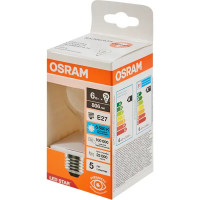 Лампа светодиодная Osram А E27 220/240 В 6 Вт груша 806 лм холодный белый свет