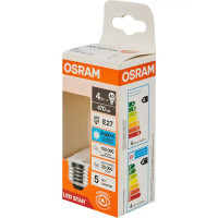 Лампа светодиодная Osram В E27 220/240 В 4 Вт свеча 470 лм холодный белый свет