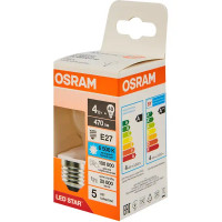 Лампа светодиодная Osram Р E27 220/240 В 4 Вт шар 470 лм холодный белый свет