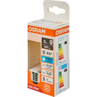 Лампа светодиодная Osram В E27 220/240 В 5 Вт свеча 600 лм холодный белый свет