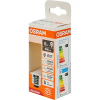 Лампа светодиодная Osram В E27 220/240 В 6 Вт свеча 806 лм нейтральный белый свет