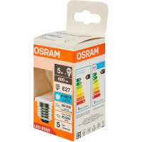 Лампа светодиодная Osram Р E27 220/240 В 5 Вт шар 600 лм холодный белый свет