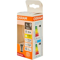 Лампа светодиодная Osram В E14 220/240 В 5 Вт свеча 600 лм теплый белый свет