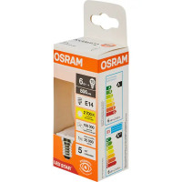 Лампа светодиодная Osram В E14 220/240 В 6 Вт свеча 806 лм теплый белый свет