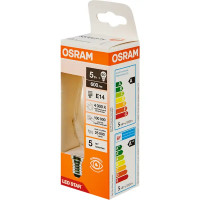 Лампа светодиодная Osram ВА E14 220/240 В 5 Вт свеча 600 лм нейтральный белый свет