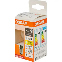 Лампа светодиодная Osram P E14 220/240 В 4 Вт шар 470 лм теплый белый свет