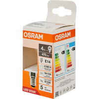 Лампа светодиодная Osram P E14 220/240 В 4 Вт шар 470 лм нейтральный белый свет