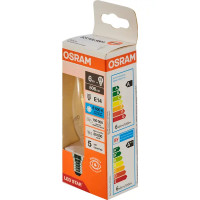 Лампа светодиодная Osram BA E14 220/240 В 6 Вт свеча 806 лм холодный белый свет