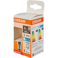 Лампа светодиодная Osram P E14 220/240 В 5 Вт шар 600 лм холодный белый свет