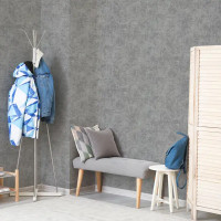 Обои флизелиновые Wall Decor Гранж графитовые 1.06 м 35044-44