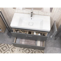 Тумба в ванную Vigo Hilton 80x80 см ДСП цвет графит