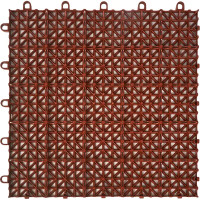 Покрытие садовое модульное 33х33х1,6см 9шт 1 м² цвет коричневый