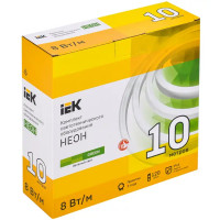 Комплект светодиодной ленты IEK Неон 2835G120 120 диод 8 Вт/м 220 В 80 мм IP65 10 м зеленый свет