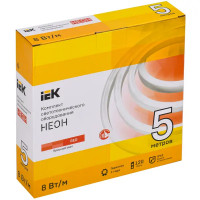 Комплект светодиодной ленты IEK Неон 2835R120 120 диод 8 Вт/м 220 В 50 мм IP65 5 м красный свет