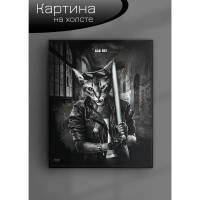 Картина на холсте Бэд кот 40x50 см