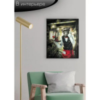 Картина на холсте Официант 40x50 см