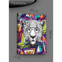 Картина на холсте Граффити леопард 40x50 см
