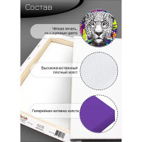 Картина на холсте Граффити леопард 40x50 см