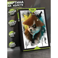 Картина на холсте Портрет панды 40x50 см