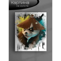 Картина на холсте Портрет панды 40x50 см