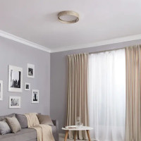 Светильник настенно-потолочный светодиодный 72 Вт с пультом управления 17 м² регулируемый цвет света цвет золотистый