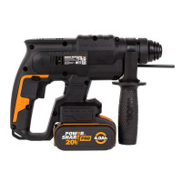 Перфоратор аккумуляторный бесщеточный SDS-plus Worx WX381.1, 20 В Li-ion 1x4 Ач, 2 Дж