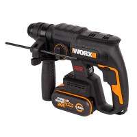 Перфоратор аккумуляторный бесщеточный SDS-plus Worx WX381.1, 20 В Li-ion 1x4 Ач, 2 Дж