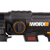 Перфоратор аккумуляторный бесщеточный SDS-plus Worx WX381.1, 20 В Li-ion 1x4 Ач, 2 Дж