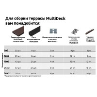 Террасная доска ДПК MultiDeck цвет Черный 3000x140x22 мм. Вельвет 0.42 м²