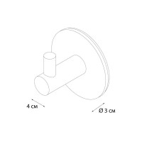 Крючок Fixsen Equipment круглый сталь цвет черный 2 шт