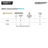 Дюбель-гвоздь грибовидный для полнотелых материалов 6x40 мм 50 шт.