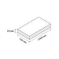 Стеновая панель ПВХ Рейка дуб натуральный 2900x160x24 мм 0.464 м²