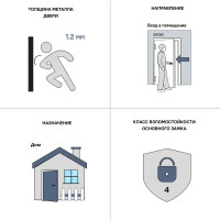 Дверь входная металлическая Порта 98x205 см левая букле графит