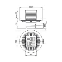 Трап для душа Alcaplast 105x105 мм