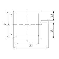 Профиль под стекло Лофт 23x2000 мм алюминий