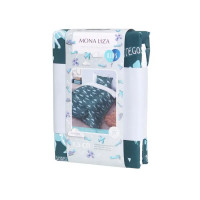 Комплект постельного белья Mona Liza Dino Dark полутораспальный поплин синий