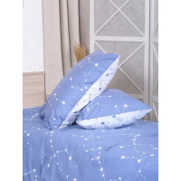 Комплект постельного белья Mona Liza Starry Sky полутораспальный поплин синий
