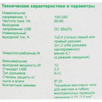 Розетка USB A+С встраиваемая Schneider Electric Glossa цвет платина