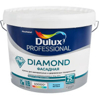 Краска фасадная Dulux Prof Diamond матовая цвет белый база А 9л